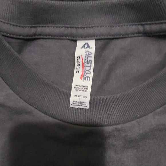 Alstyle 2XL grey short sleeve t shirt - Picture 2 of 3